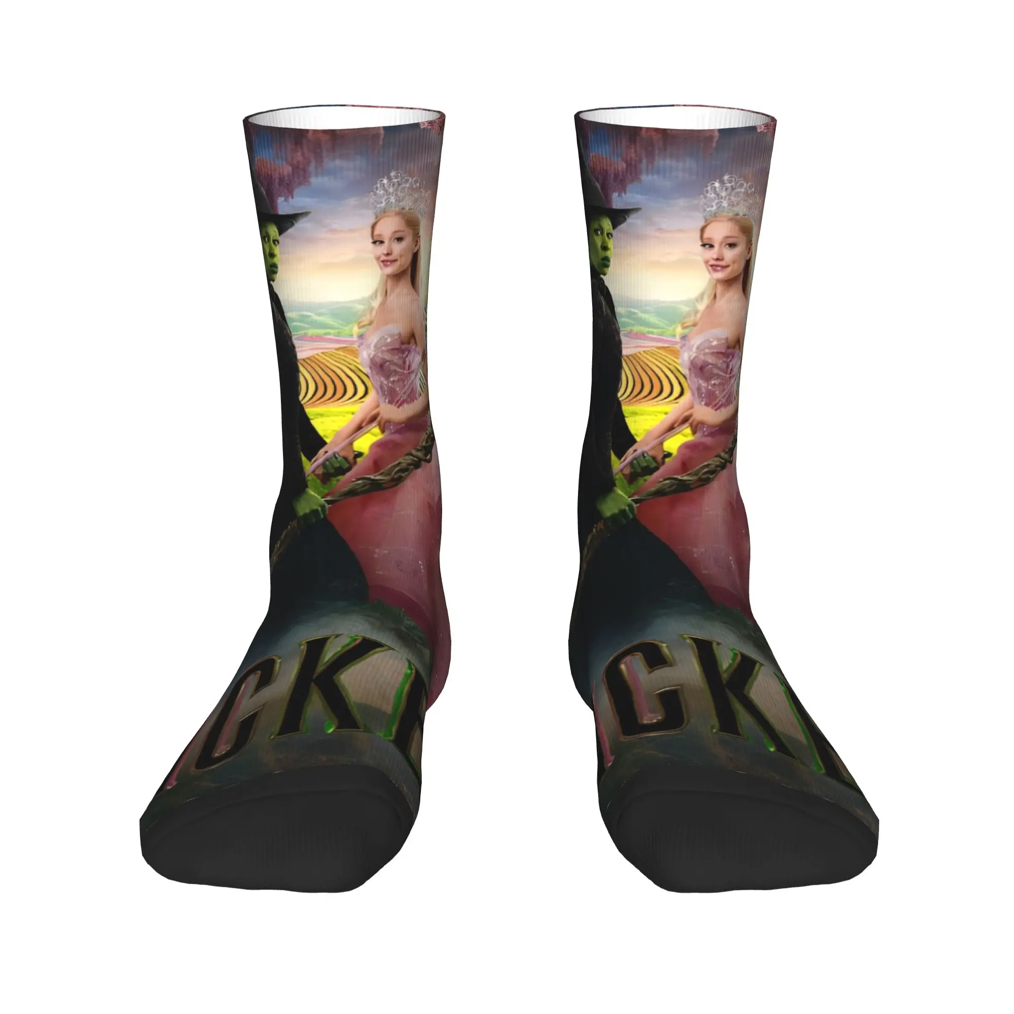 Wicked Elphaba & Glinda Tonal Calcetines Medias de otoño Pareja de moda Calcetines transpirables Diseño Skateboard Calcetines antisudor