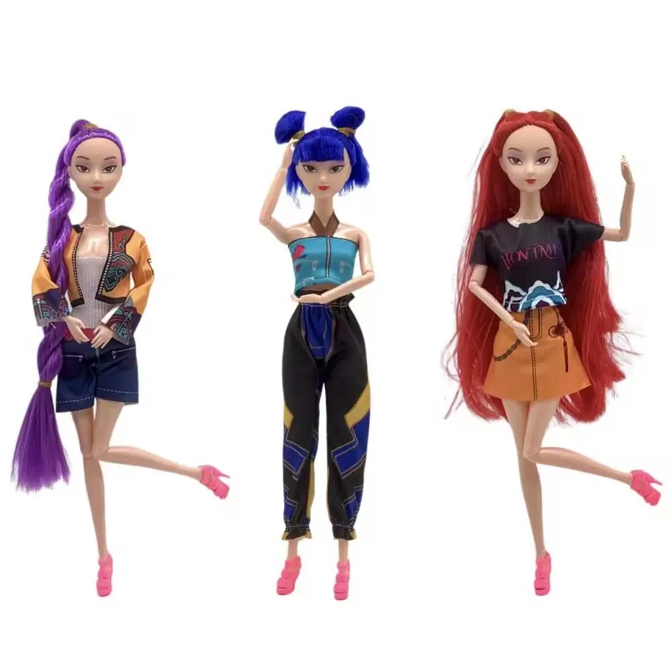 11in Kpop Demon Hunters Vinyl Figurines New K-POP Demon Slayer Miniatures Doll Lumimila Zoey Desktop Ornament Decoration Gifts