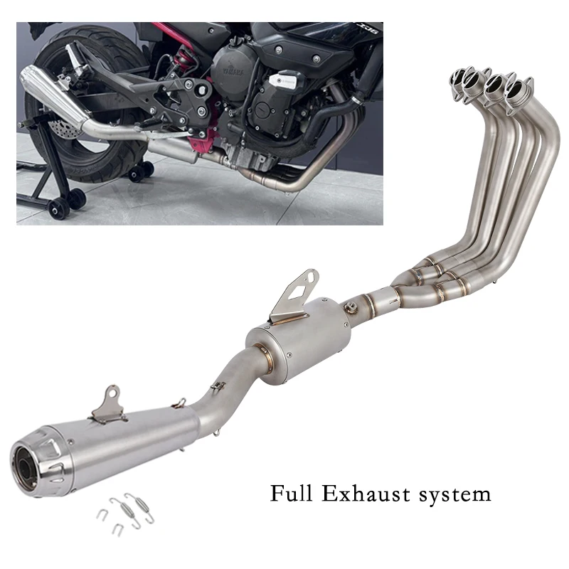 

For Yamaha XJ6N XJ6 S 2009-2016 Motorcycle Exhaust Front Header Modified System Escape Tips Full Link Pipe Black/Silver Muffler