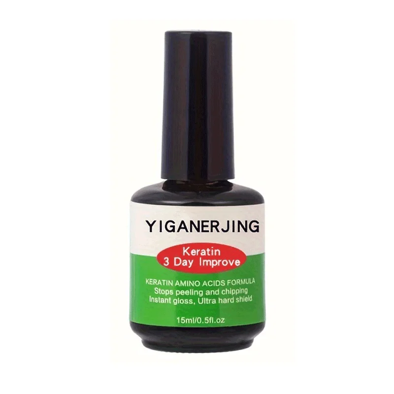 Yiganerjing Keratin 3 Day Improve Keratin Amino Acids Formula Nail Stops Peeling and Chipping  Nail Strengthener Repair 15ml