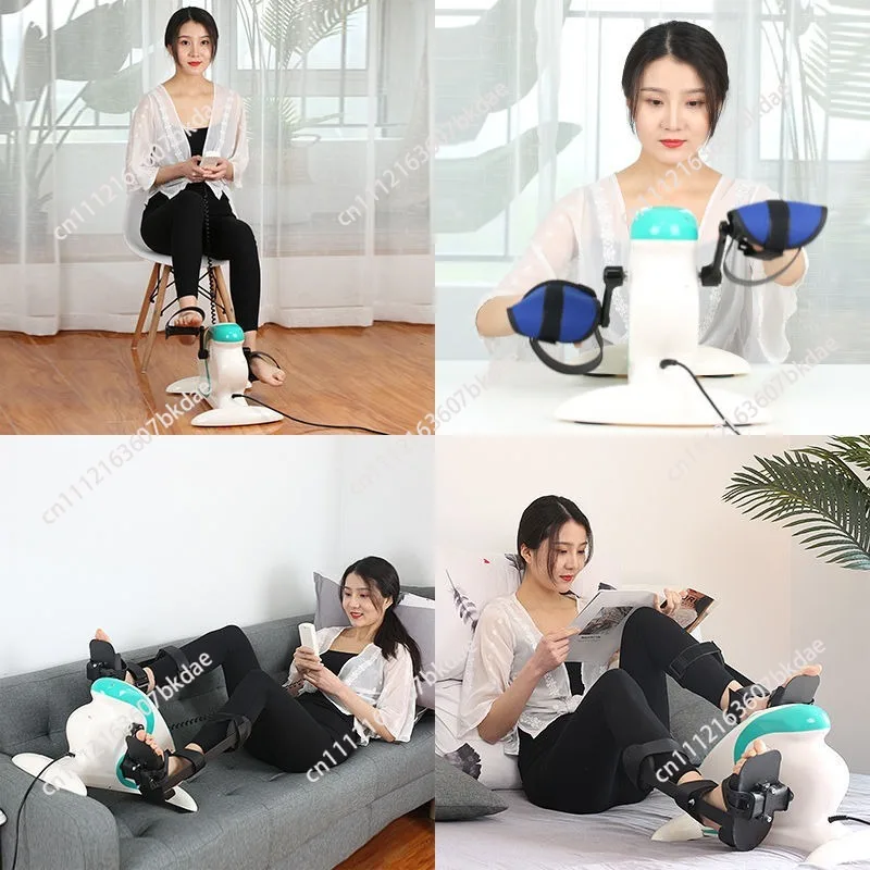 Mini Home Exercise Bike Foot Pedal Exerciser for Legs Arms Workout Cycle Upper and Lower Limbs Electric Bicycles Equipment