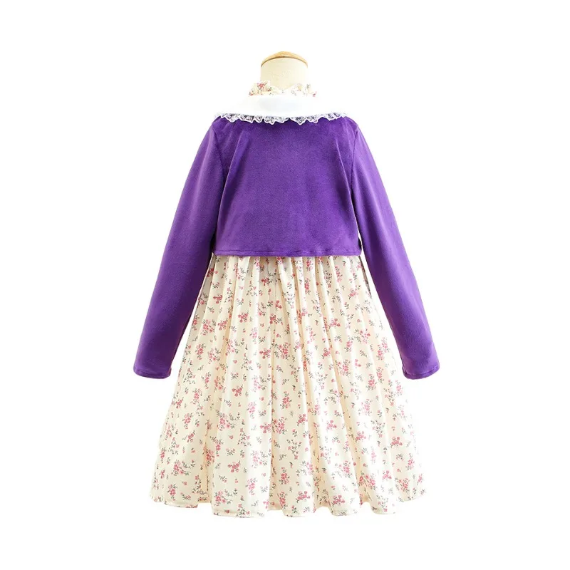 Celebrating 100th School Days Old Lady Funny Cosplay Costume Granny Dress Accessories for Girls Performance Roleplay Outfit