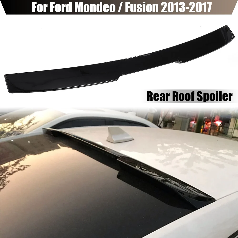 Black / Carbon Fiber Look Rear Roof Spoiler Rear Trunk Wing Body Kit For Ford Mondeo / Fusion 2013-2017 Car Styling