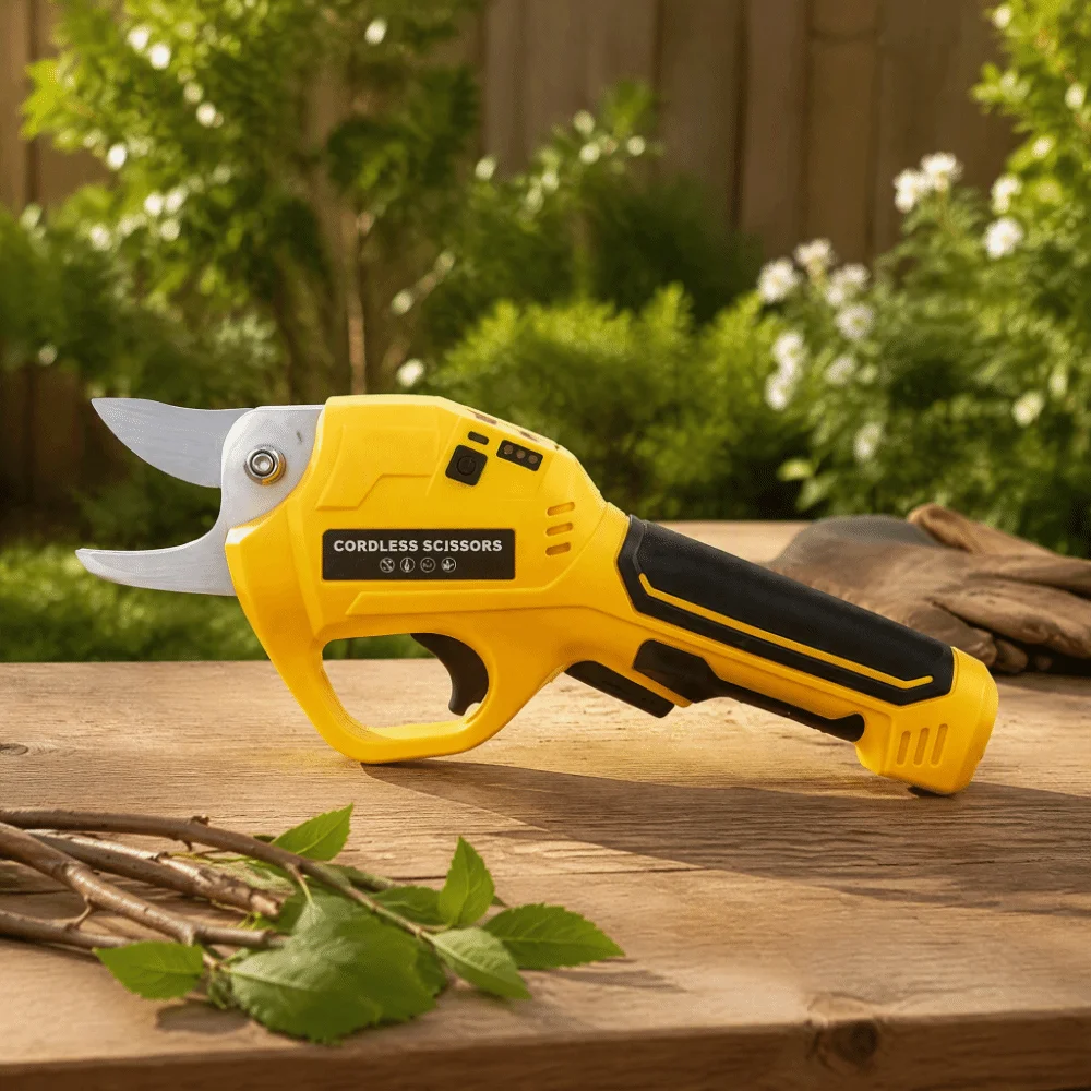 Rechargeable Electric Pruning Shears Li‑ion Battery Heavy‑Duty Handheld Pruner Cordless 30Mm Cutting Garden Trimmer Fruit Tree