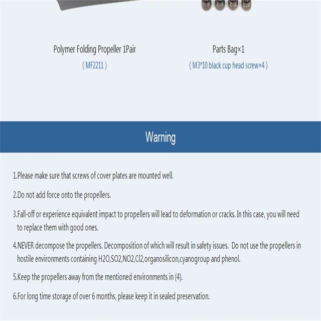 مروحة قابلة للطي من البوليمر بمحرك T ، X كربون متعدد الدوارات بالتحكم عن بعد ، MF2211