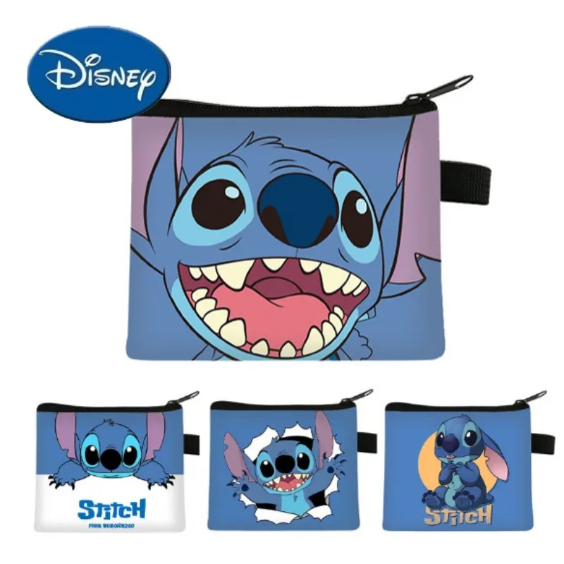 Kotak Pensil Jahit Disney Gambar Kartun Lilo & Stitch  Tas Pena Cetakan Perlengkapan Sekolah Pelajar Tas Penyimpan Penghapus Pen