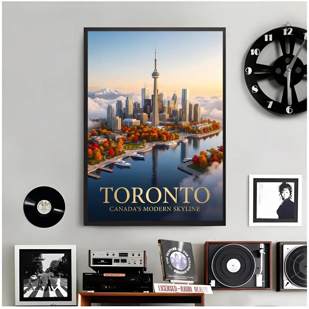 Scenic Wanderlust Vibrant C-Canada Cities Traveling Poster Modern Wall Art Home Decor Living Room Decorative Print Unframed