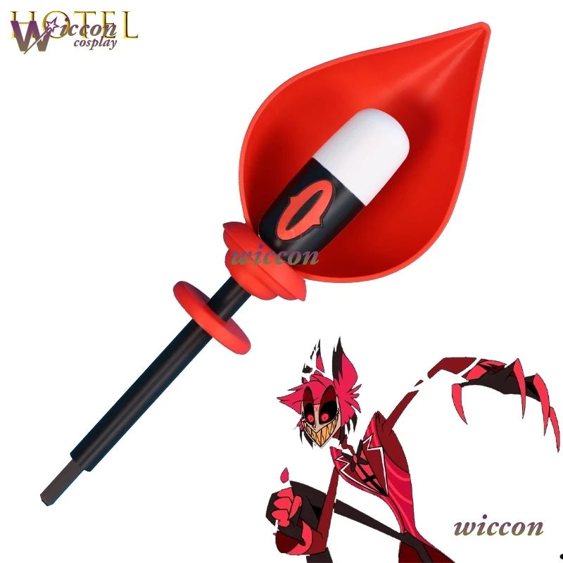 نينو فندق Alastor قصب تأثيري الدعامة أنيمي الزي جودة عالية تصميم مثير تأثيري فندق زي الميكروفونات الدعائم الملحقات #4