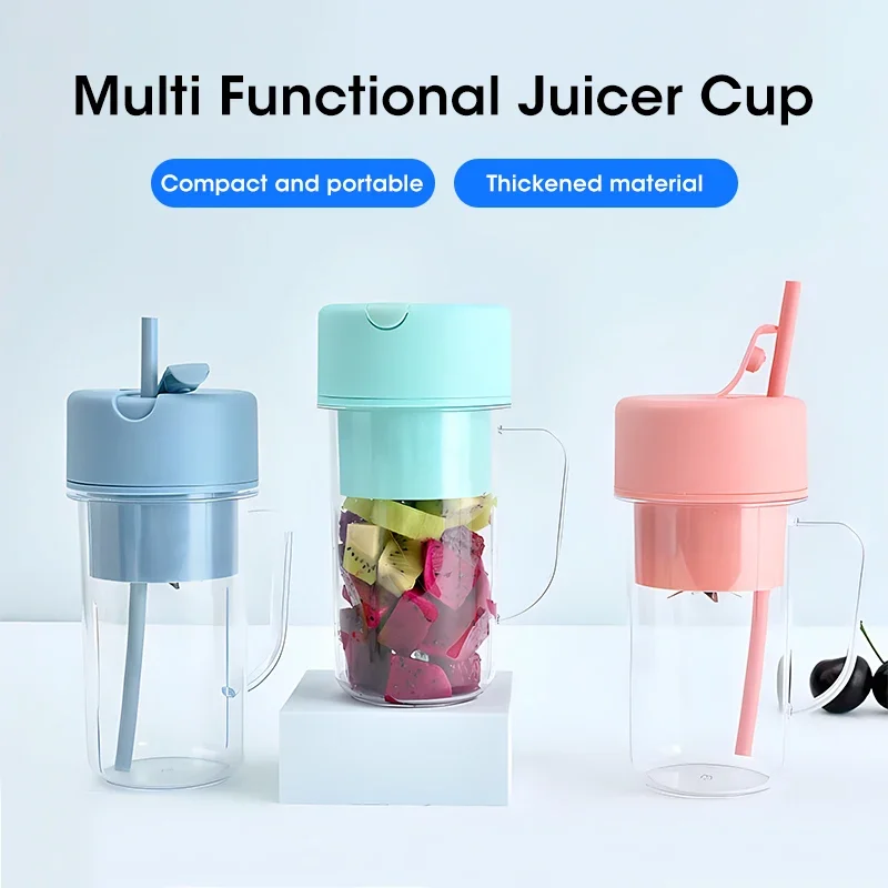 420ML Portable Blender Bottle Electric 5 Blades Multifunction Juice Blender Juice Smoothie Blender USB Charg For Home and School