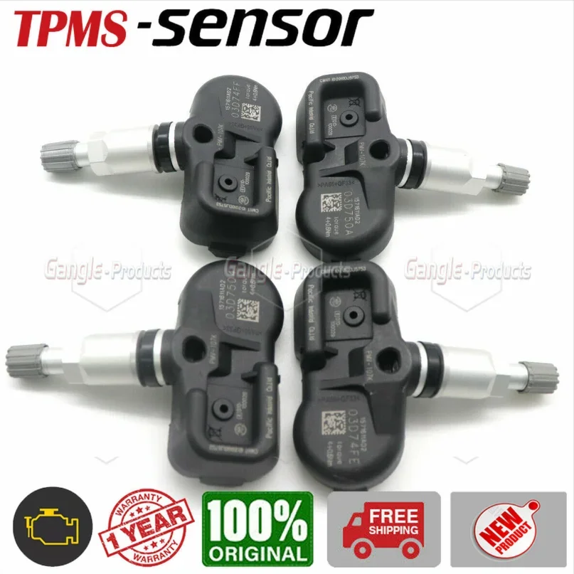 4PCS 42607-50010 TPMS 42607-50011 TPMS Sensore di pressione dei pneumatici per Lexus ES GS IS LS Toyota Land Cruiser RAV4 PMV-107K