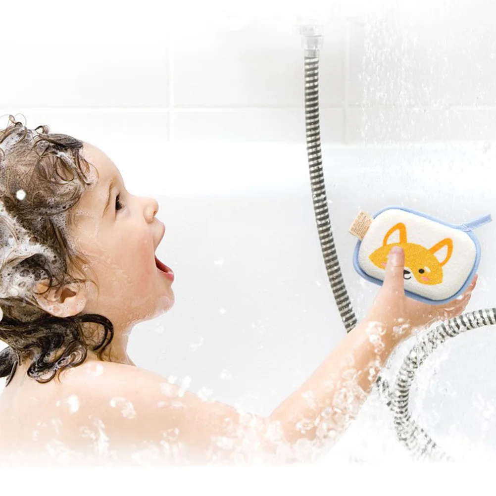 

6pcs Bath Sponge Cartoon Pattern Exfoliating Shower Scrubber For Gentle Skin Cleaning Durable Bathing Tool