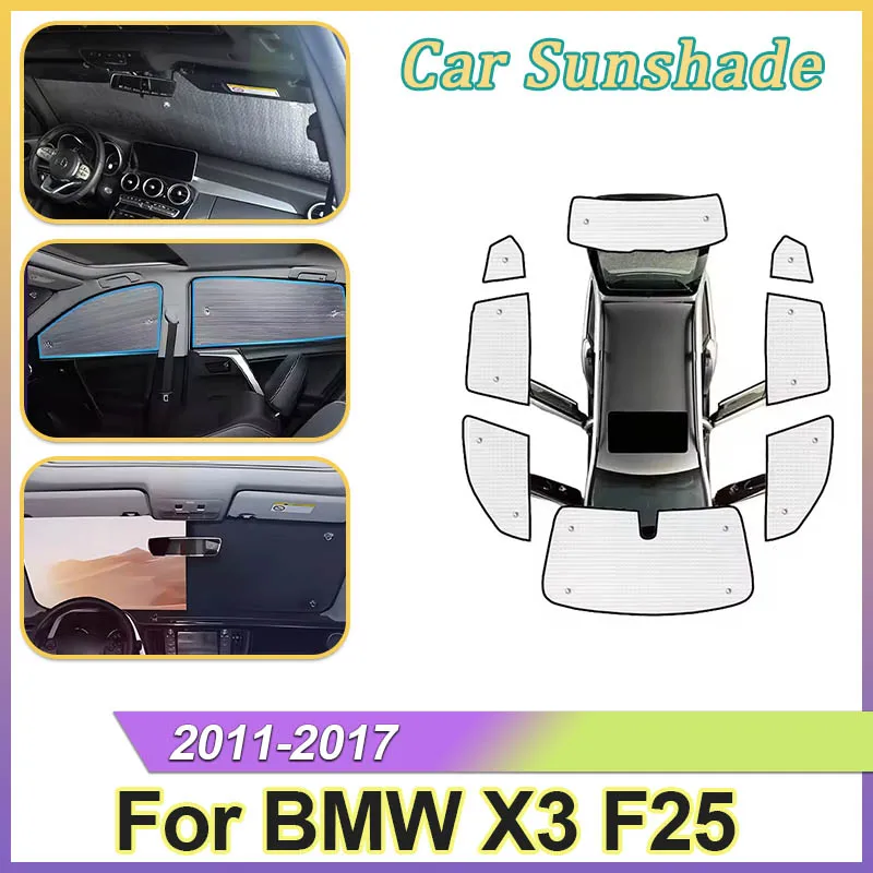 

For BMW X3 F25 2011 2012 2013~2017 Side Window Visor Cars Sunshades Anti-UV Privacy Blocks Sunscreen Windows Auto Accessories