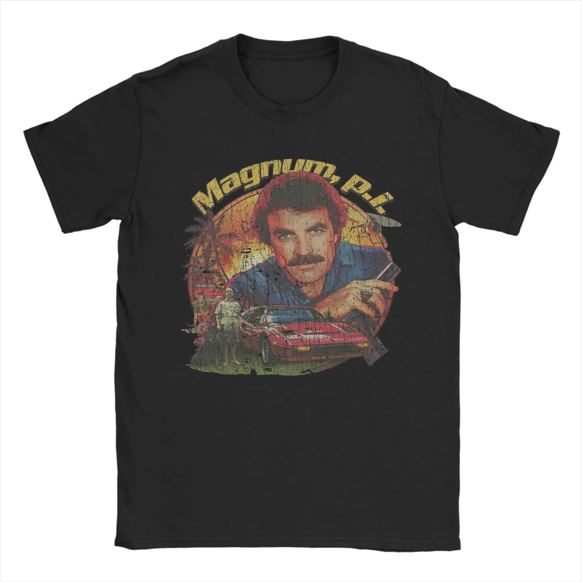 Magnums P.I 1980 T-Shirt hommes drôle coton T-Shirt col rond manches courtes t-shirts grande taille vêtements