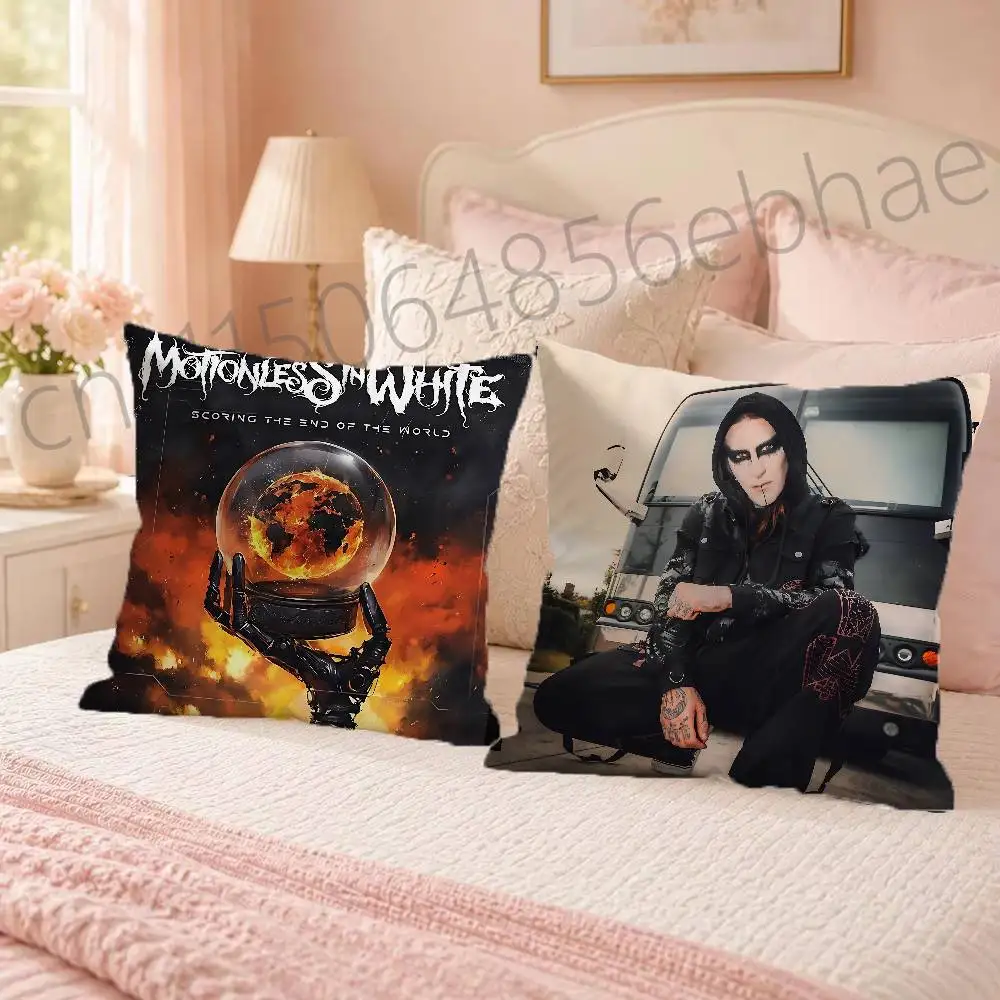 FOR Motionless In White Decades Pillow Case Comfy Pillow Cover Cute Funny Pillowcases For Sofa Car Home Decor