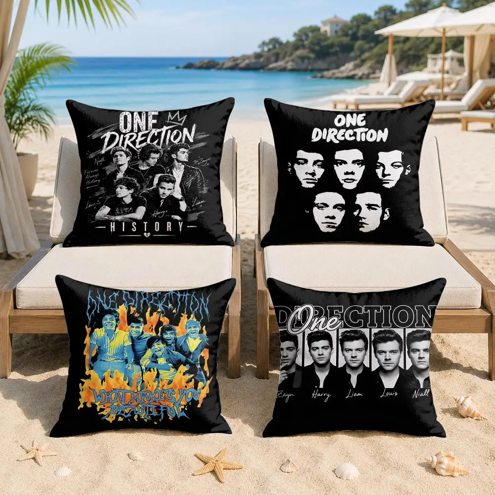 One D-Direction Rock Band Cool Cushion Cover Silky Short Plush Invisible Zipper Dustproof Sofa Pillow Case For Home Decor