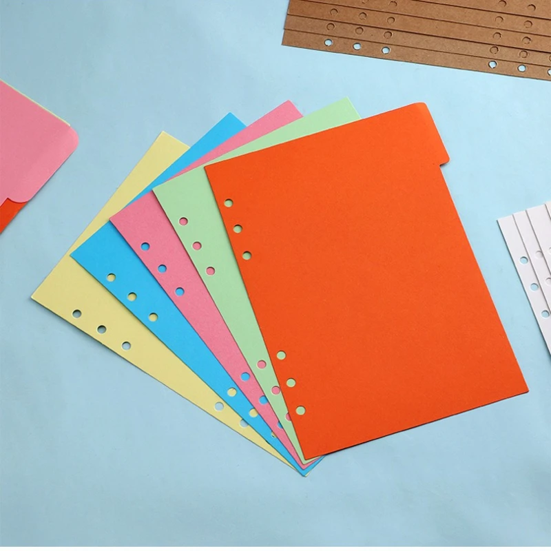 A5/A6/B5 Plastic Loose-leaf Separator Tab Binder Index Separator Pages Spill-proof Binder Dividers Plastic Ring Binder Dividers