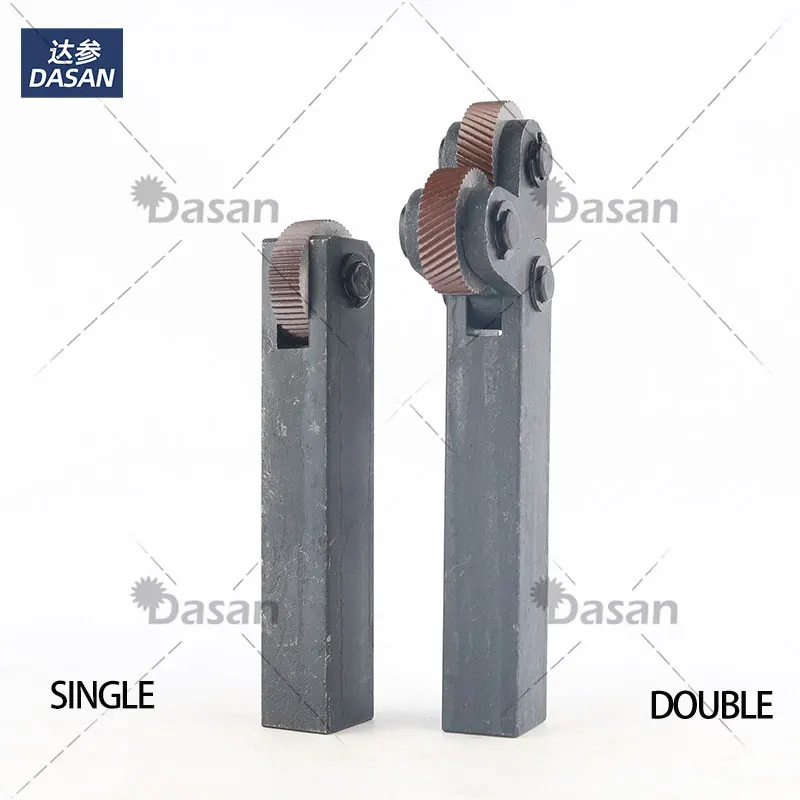 Single Double Dual wheel knurling tool 0.4mm-2mm wheel linear pitch knurling Set Lathe Cutter Head knurling tool HSS