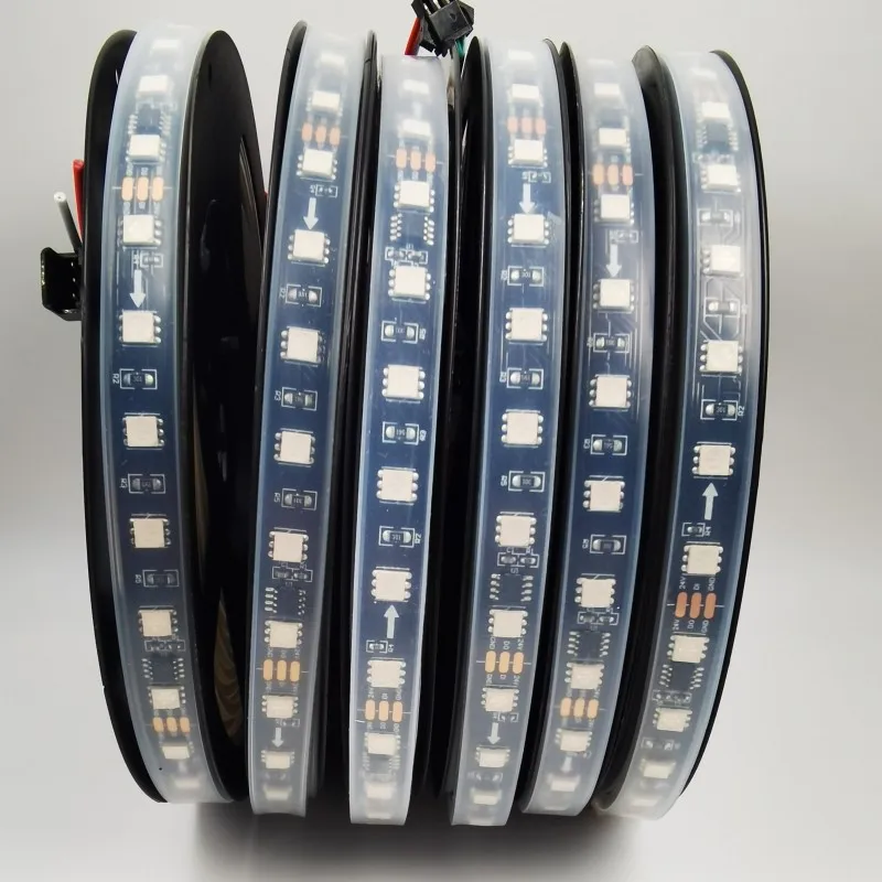 5M DC12V/24V adresowalny WS2811 pikseli LED Strip 60/84leds/m wąski PCB 6mm / 8mm/10mm zewnętrzny elastyczna taśma światło RGB 5050 IC