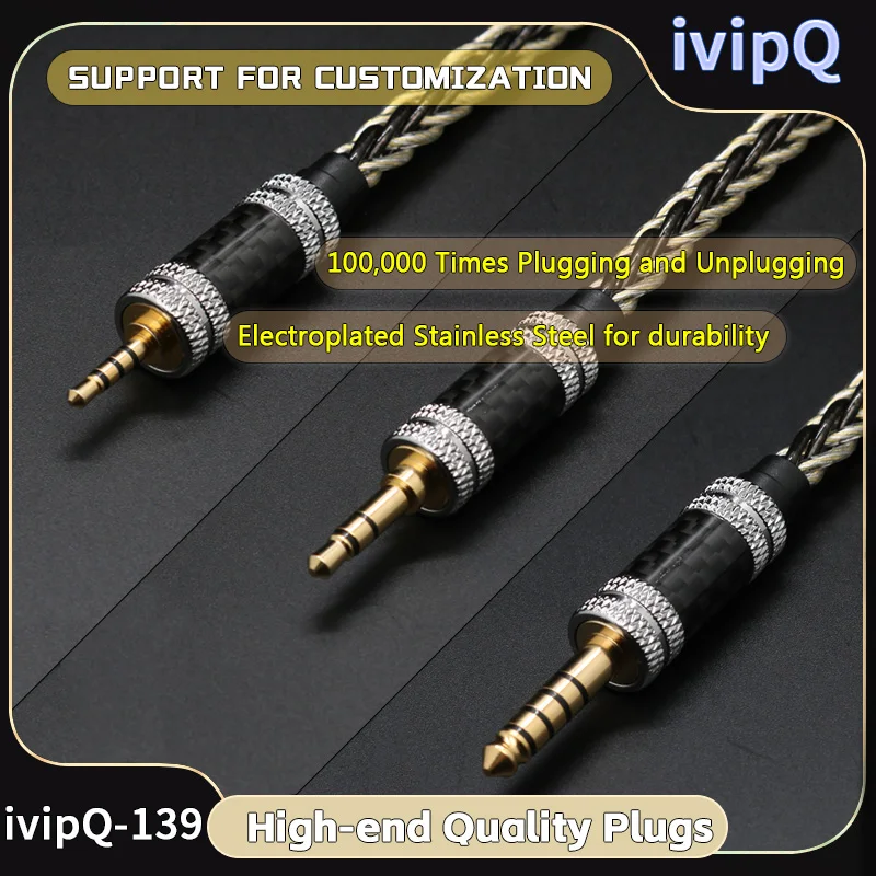 كابل سماعة أذن Ivipq ، كابل رئيسي بالإضافة إلى ، mmcx/2pin ، */n5005/e900 لـ fudu perfomer8 f1 pro 10 himalaya performer8 s12 pro