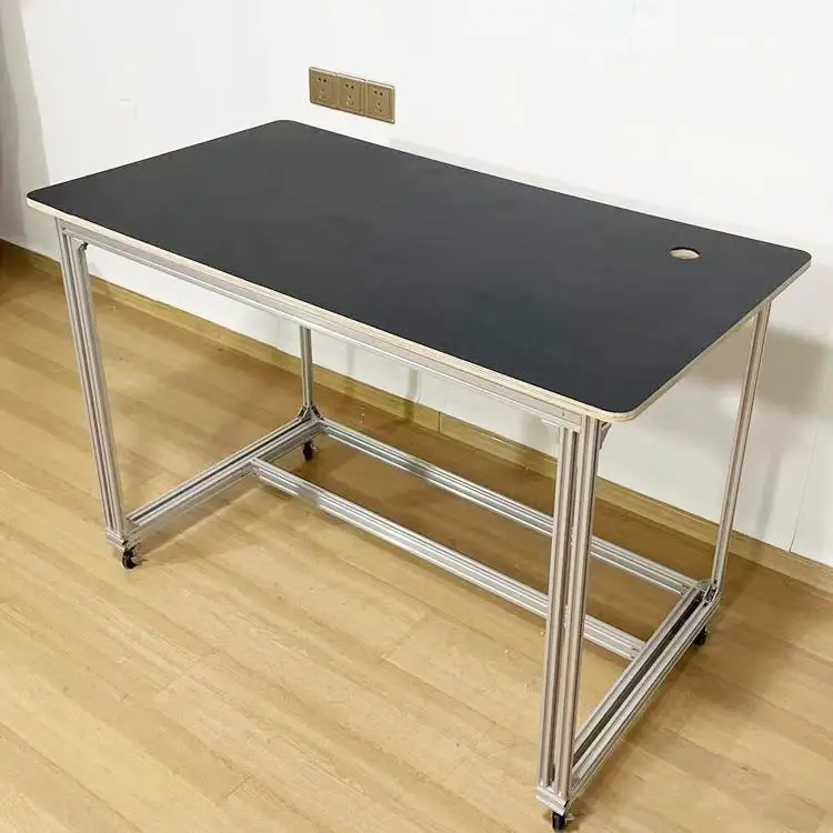 

Nordic birch desk computer table solid wood worktable conference table simple modern aluminum