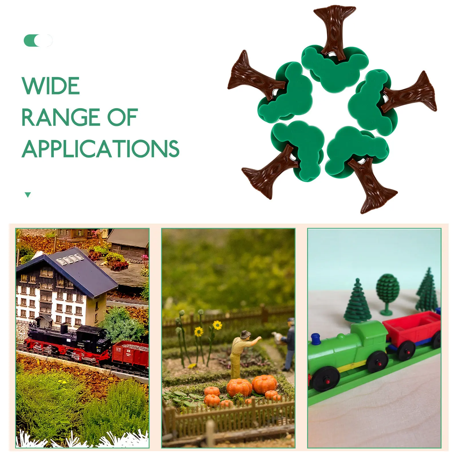 

5Pcs Mini Forest Tree Models Train Track Accessories for Scenery Landscape Decoration Kids DIY Mini Tree Decoration