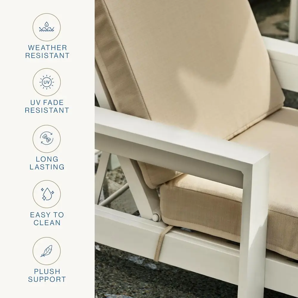 Poduszka na leżak Hampton Texture 21 x 70 do mebli ogrodowych