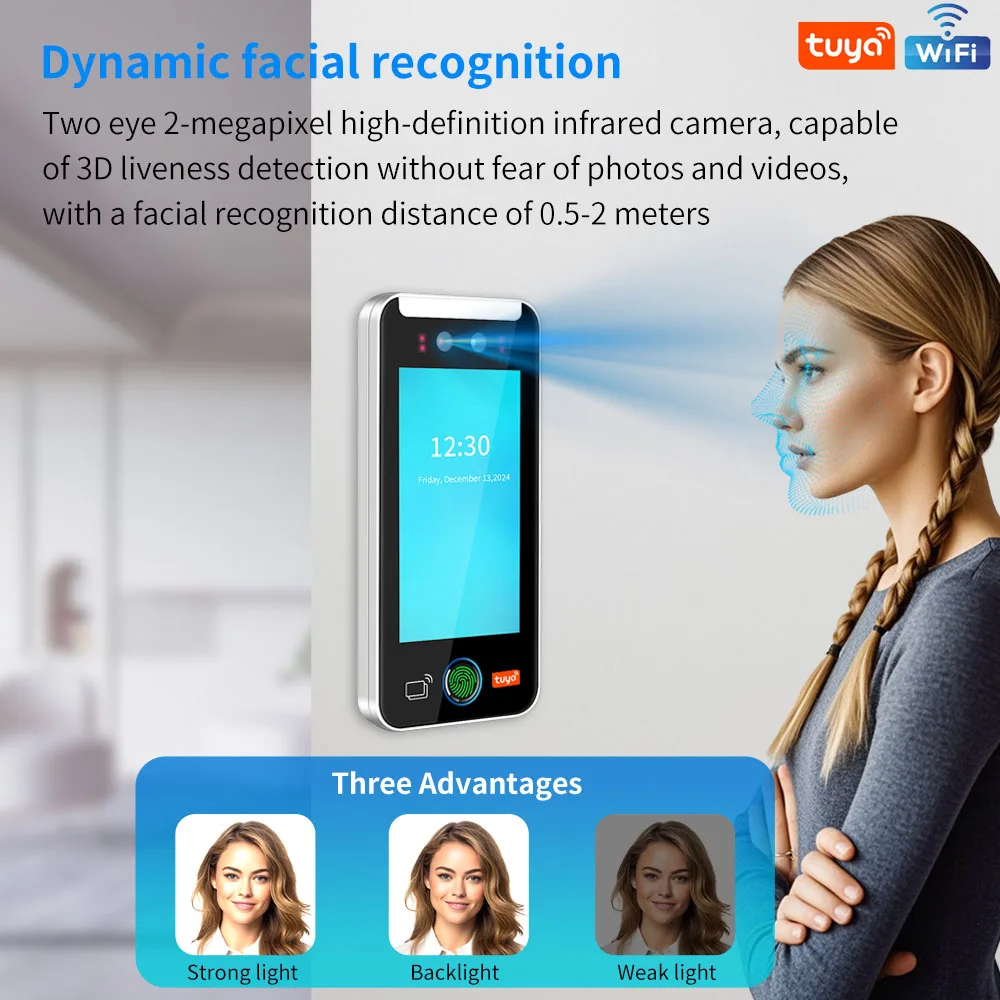 

Cloud Dynamic facial recognition attendance andaccess control machine 5000 face for security protection With MQTT HTTP API