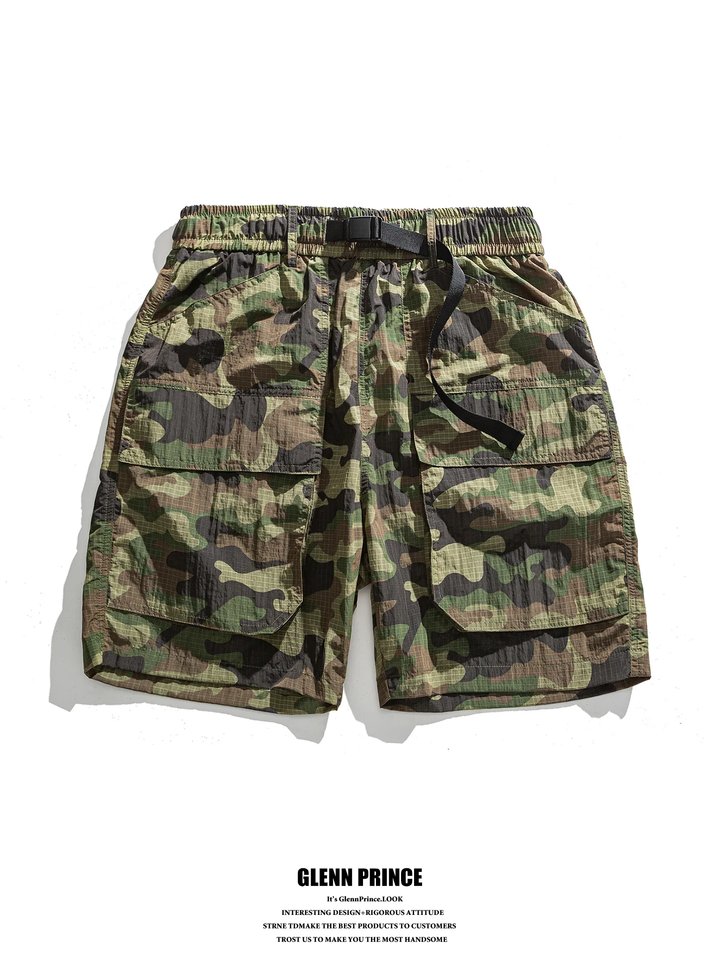 

GPstudio American Style Camouflage Workwear Shorts Men's Summer Outdoor Functional Sports Five-Quarter Length Thin Pants