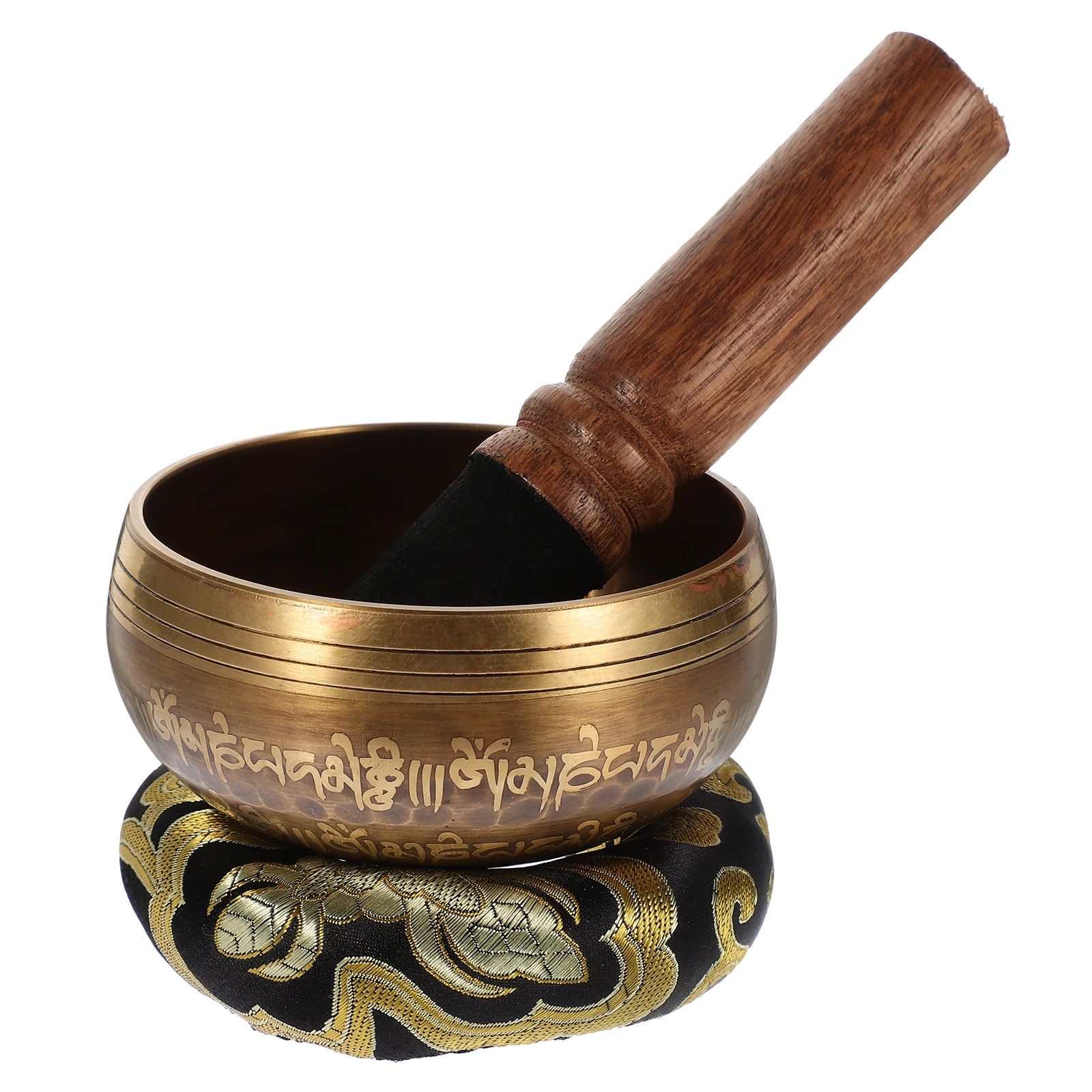 

9CM Handmade Buddha Sound Singing Bowl Set for Meditation Yoga Relaxation with Mallet Pad Circle Durable Craftsmanship