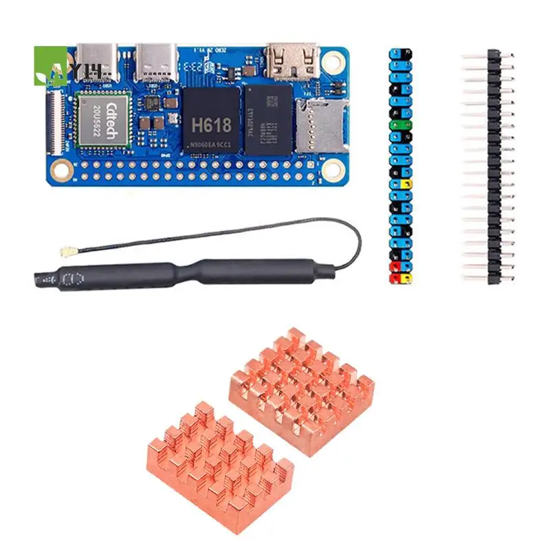 

AY14-для Orange Pi Zero 2 Вт макетная плата RAM + радиатор DDR4 мини-ПК H618 Wi-Fi5 Bluetooth5.0 поддержка 4K 60 кадров в секунду