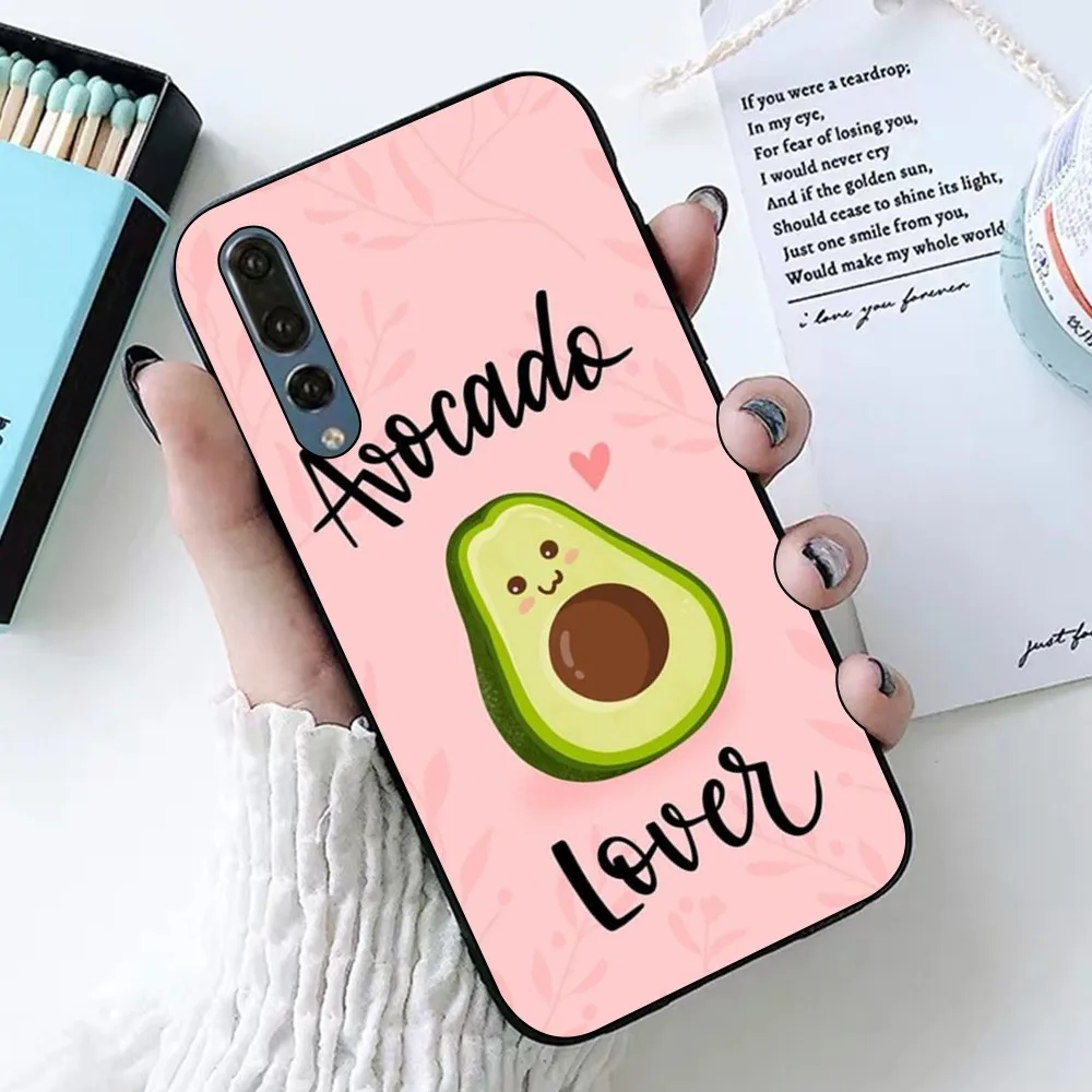 Cute Cartoon Avocado Food Phone Case For Huawei P 8 9 10 20 30 40 50 Pro Lite Psmart Honor 10 lite 70 Mate 20lite