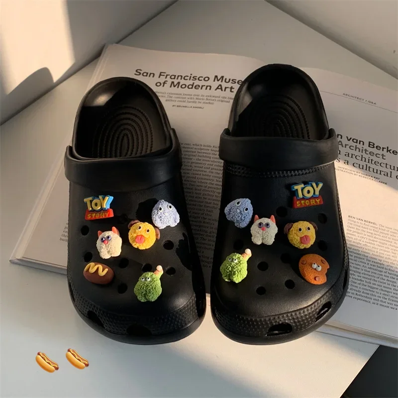 12 قطعة/المجموعة DIY اليدوية ليتل مونستر الأحذية سحر حديقة الأحذية الزينة للفتيات مصمم جودة ثقب سحر هدية #4