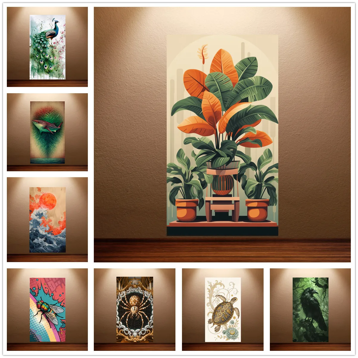 

Красивые цветы милые животные красочные картины для домашнего декора холст картина гостиная Настенный декор спальня настенные художественные наклейки