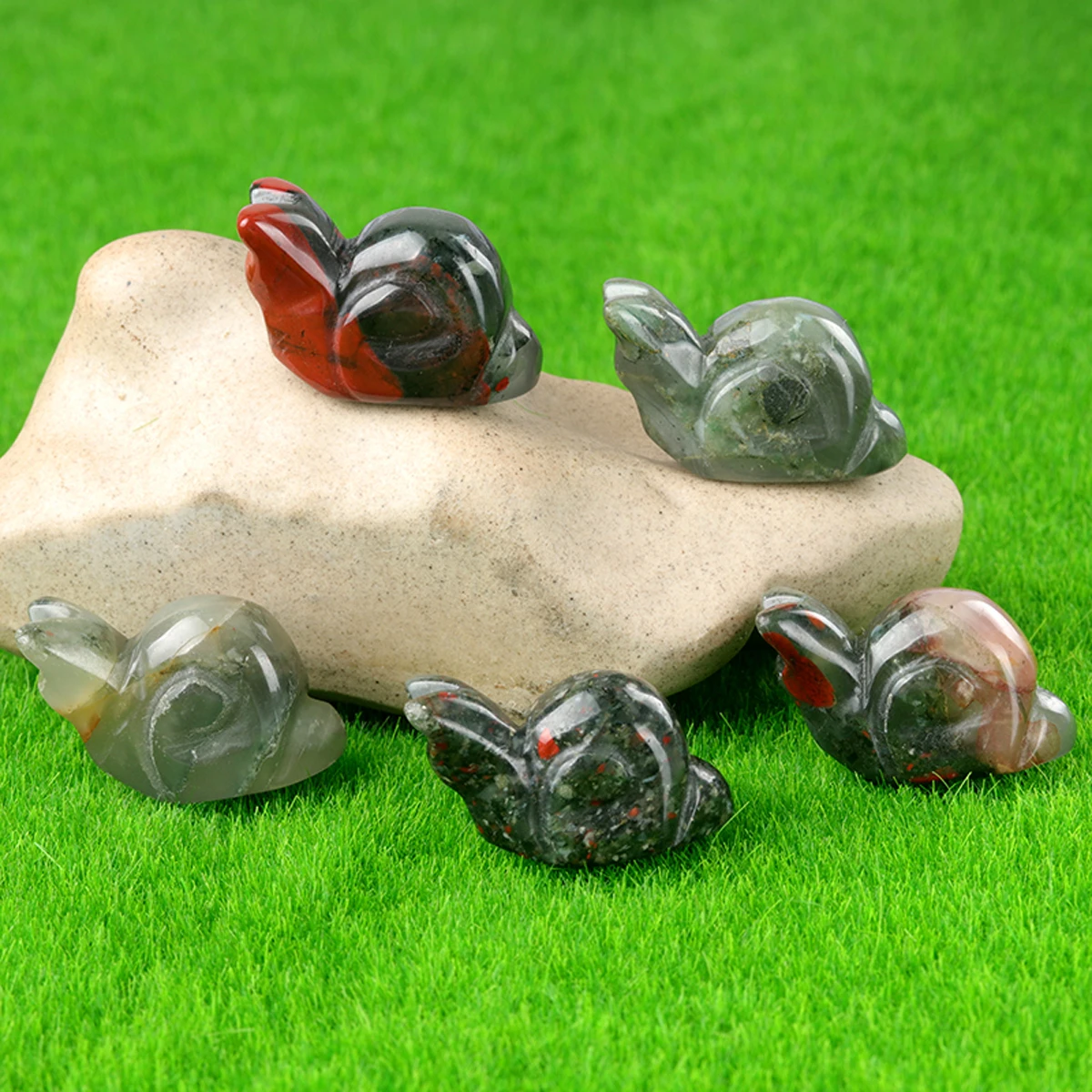 

5pc Natural Semi-Precious Stone Beads Cute Snail Shape Lapis lazuli Rose Quartz for Jewelry Making Home Decorations Gifts