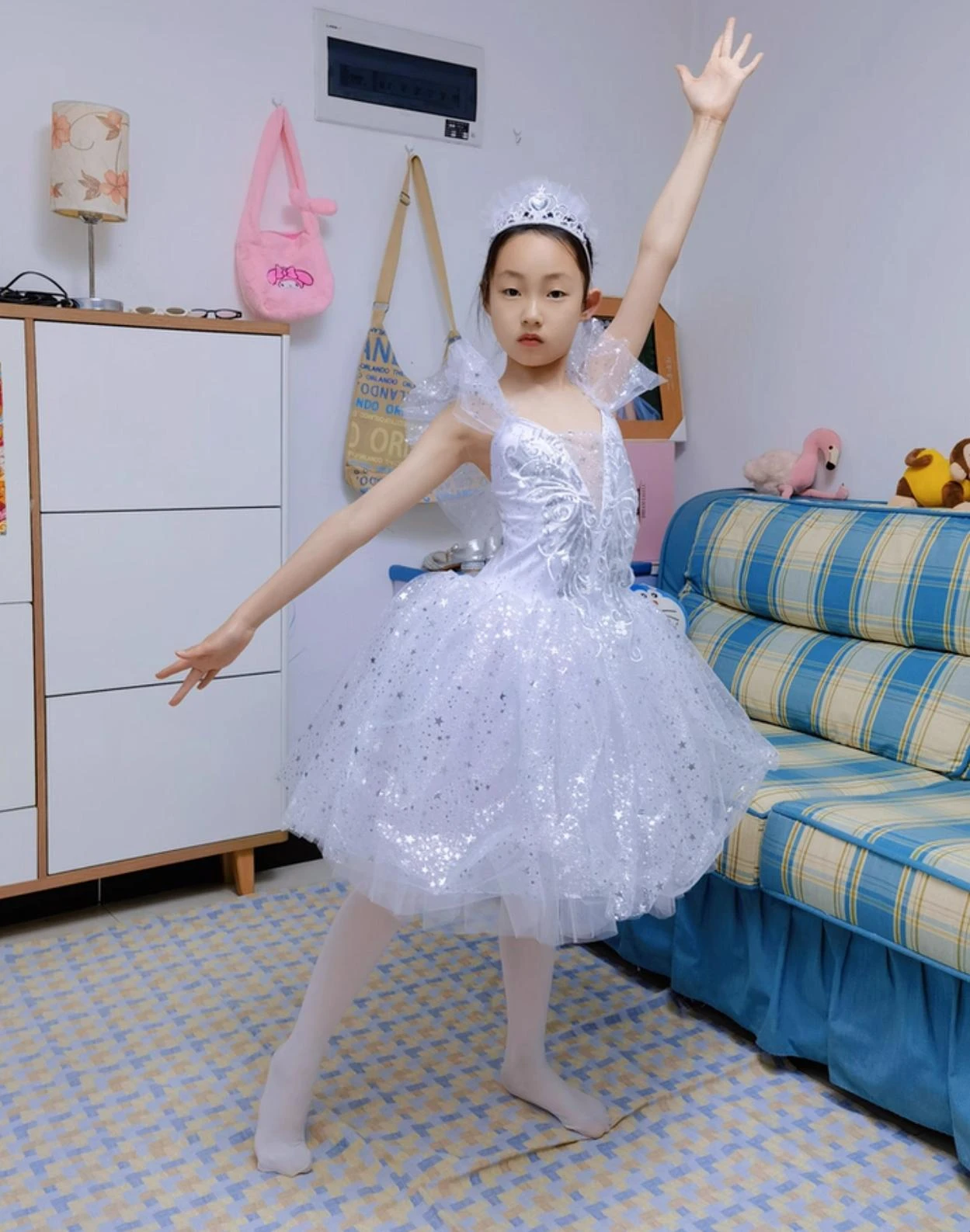 Jupes Tutu de Ballet longues romantiques pour filles, vêtements de spectacle à paillettes pour enfants, robe de princesse pour filles, robe Tutu pour pratique de danse