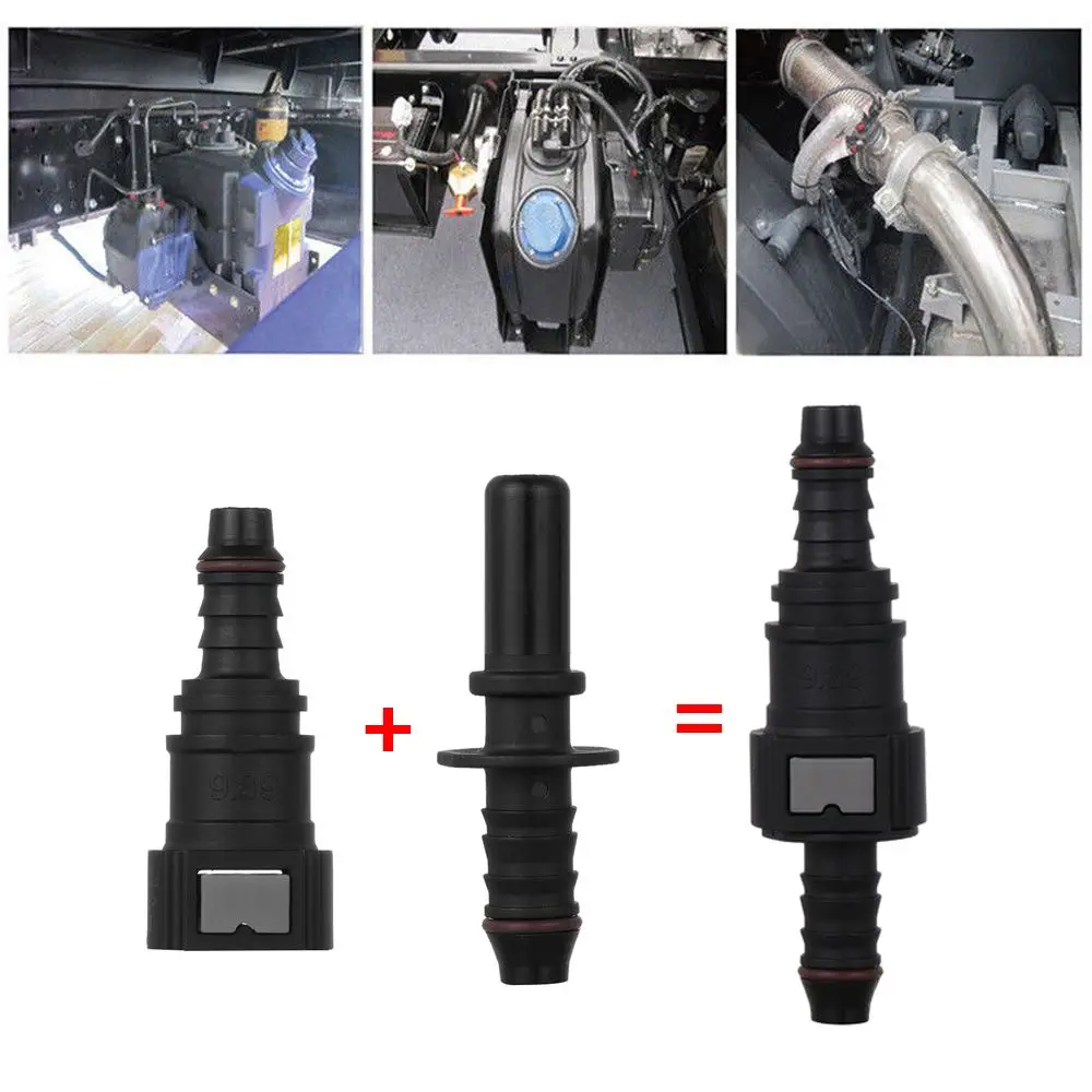 8mm 989 Practical Car Automotive Black Hose Connector Fuel Line Coupler Quick Release Disconnect Connectors