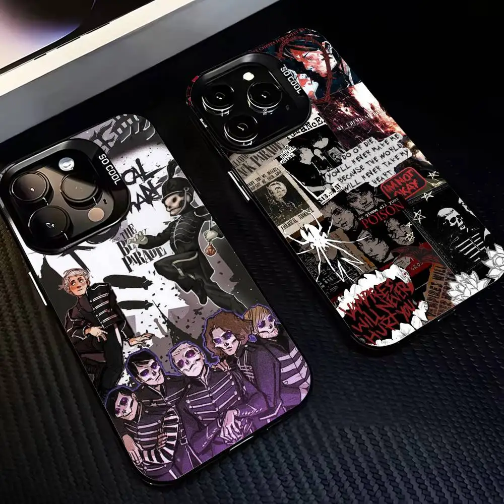 

MCR Fan Icon My Chemical R-Romance Phone Case For iPhone17,16,15,14,13,12,Pro Max Black Colorful Phone case