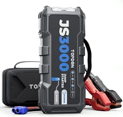 portable multi function super capacitor TOPDON JS3000 multi-function batterypowerbank jump starter power bank for car