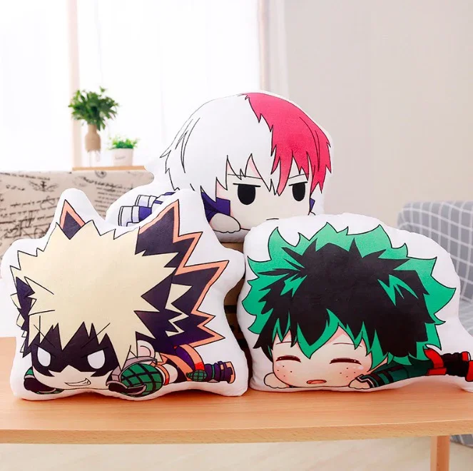 45cm My Hero Academia Izuku Katsuki Shouto Stuffed Plush Dolls Home Decoration Sofa Pillow Cushion Toys Children Gift TFA3298