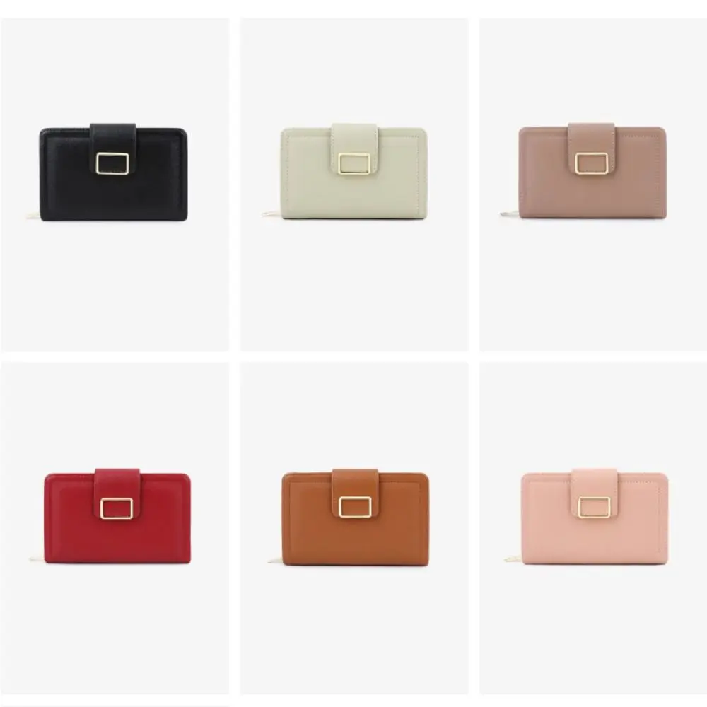 Корейский стиль, кошелек из искусственной кожи с несколькими позициями для карт, минималистичный однотонный кошелек для монет, повседневный ультратонкий пакет для карт, повседневная переноска