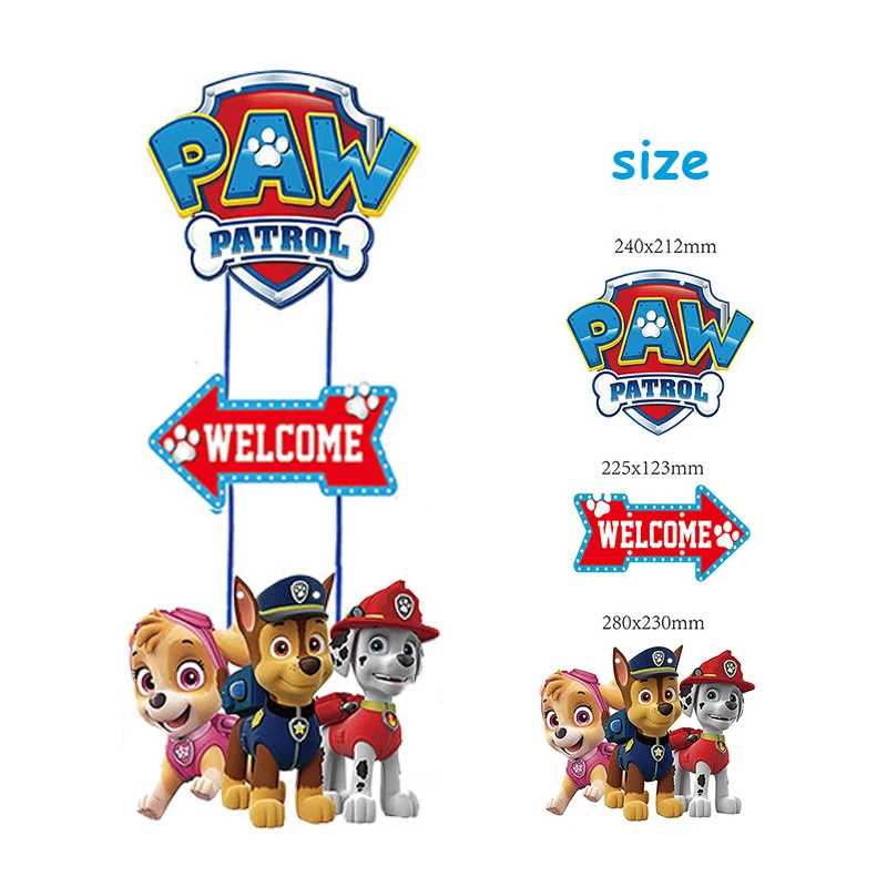 Neue Paw Patrol Geburtstagsparty-Dekorationen: Pappteller, Becher, Servietten, Tischdecke, Tischgeschirr, Paw Patrol Happy Birthday Party-Zubehör – Detail 26