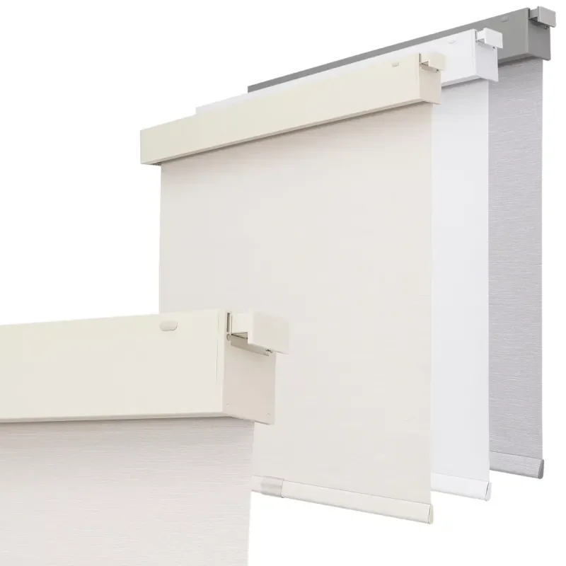 No Drill Blackout Shades Free-Stop Cordless Roller Shades Thermal Insulated Blinds for Indoor Windows Easy Install Window