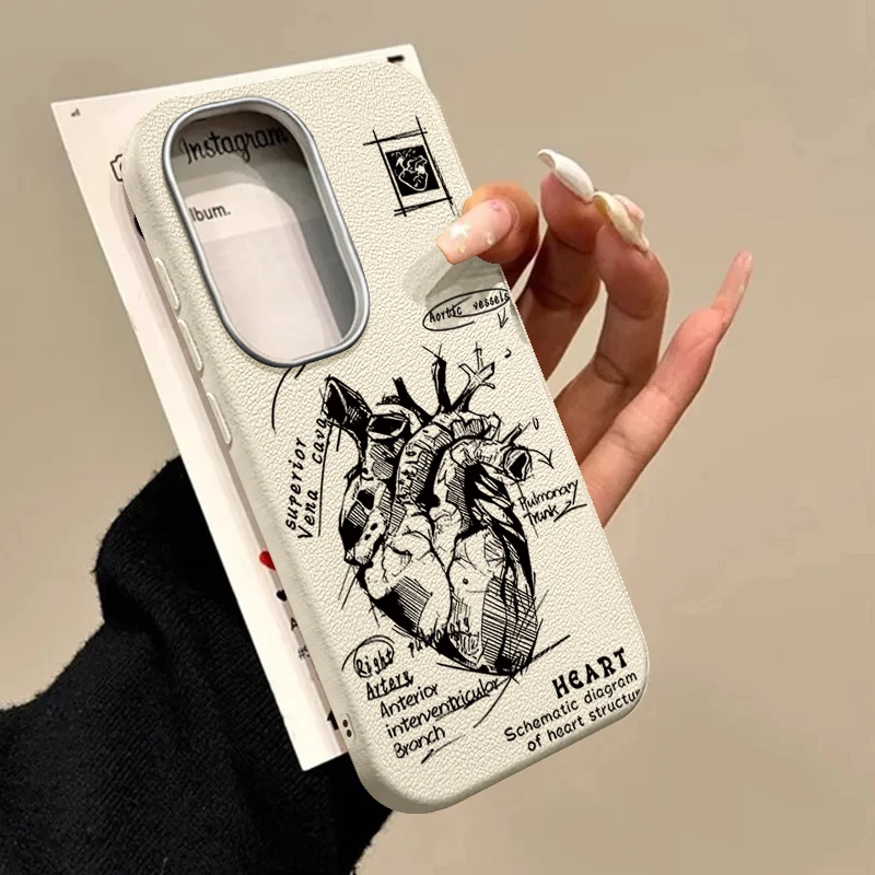 Textured TPU Case For Samsung Galaxy A16 A56 A55 A15 A54 A35 A25 5G S24 S23 FE S25 Edge S22 Ultra Creative Pattern Phone Cover