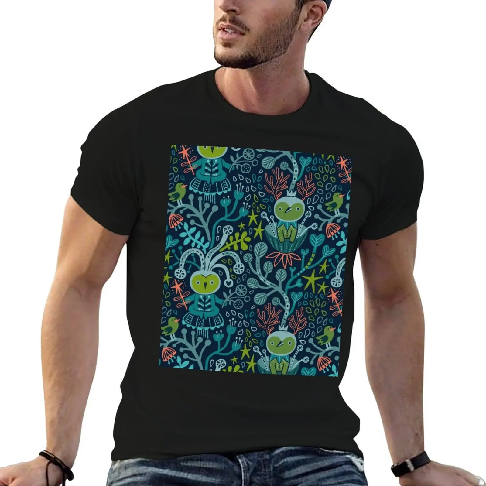 Whimsical cute forest elves. Little magicians. T-Shirt oversized essential t shirt summer top mens graphic t-shirts