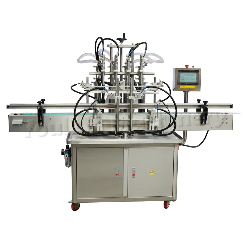 YT4T Multi-Nozzle Bottle Filler Sunflower Mustard Oil Water Drinks Fully Auto Liquid Filling and Packing Machine Production Line