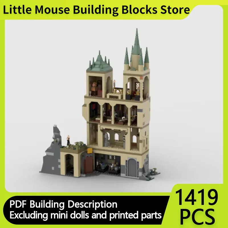 Magical Movie Model MOC Building Bricks Magical School Classroom Modular Technology Gifts Holiday Assemble Children Toys Suit