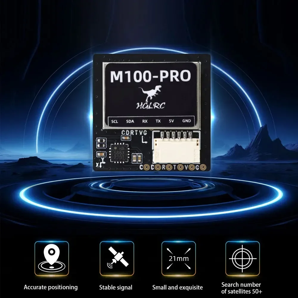 HGLRC M100 PRO GPS 모듈 |   B101 10세대 칩, FPV 레이싱 및 프리스타일 드론용 QMC5883L 나침반