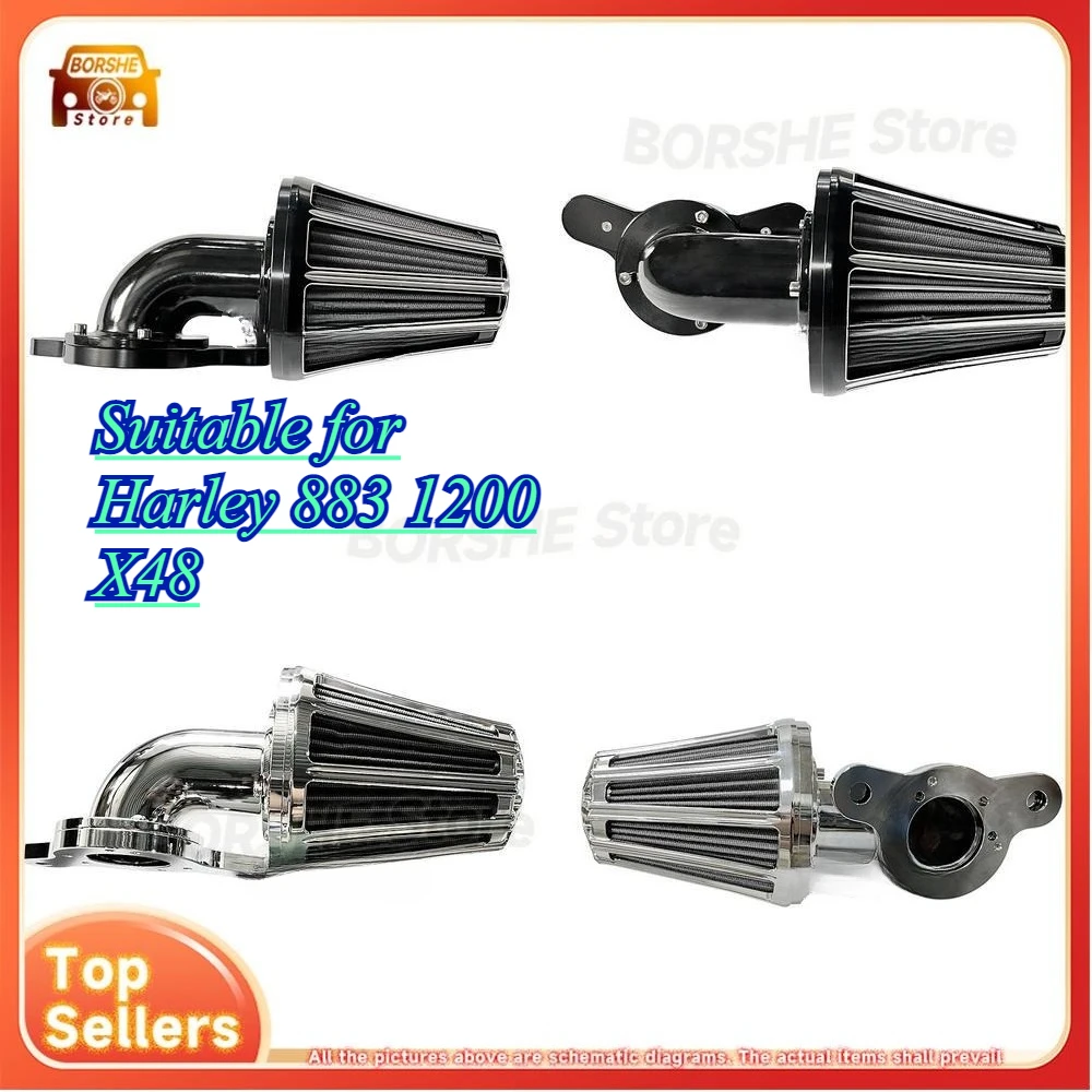 

Suitable for Harley 883 1200 X48 Modified CNC Mushroom Air Filter for Fat Boy Softail Dyna Street Bob Glide Road King