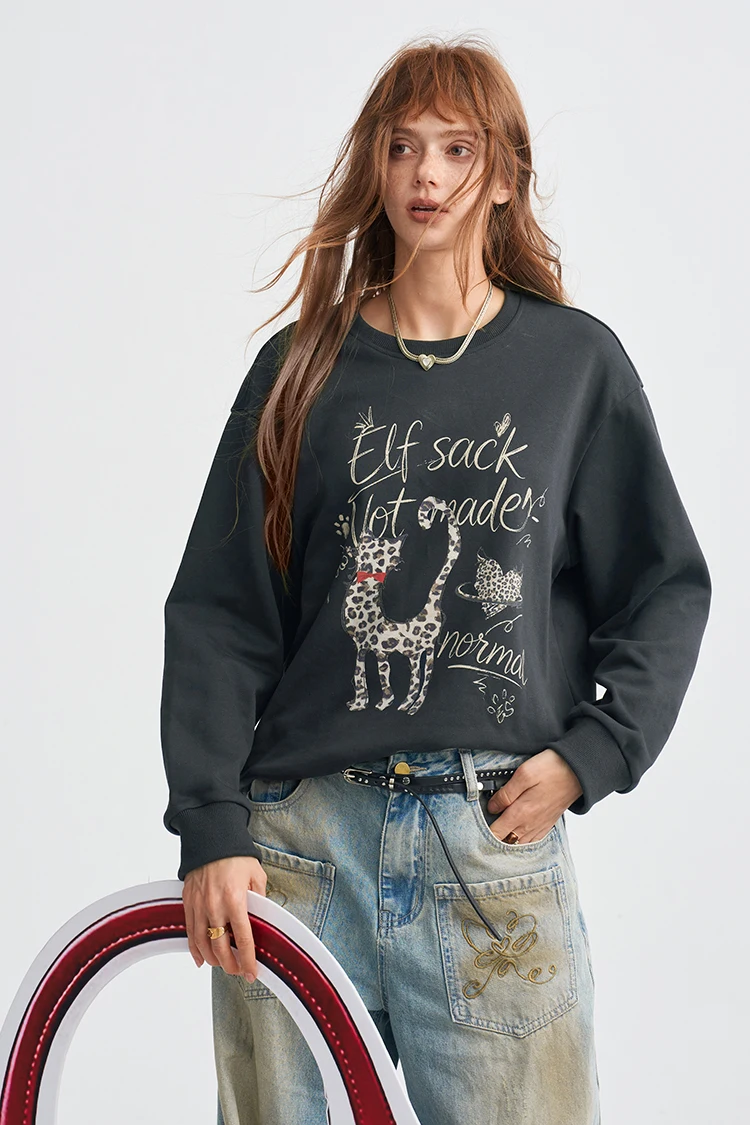 ELFSACK Damen-Sweatshirt mit Grafik- und Slogan-Print, Alltags-Outdoor-Oberteil – Detail 26