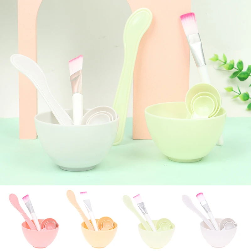 1 Set DIY Heart Shape Face Mask Mixing Bowl Set Mask Brush Mixing Stick Spoon Facial Skin Care Mask Tools Kit Beauty Supplies